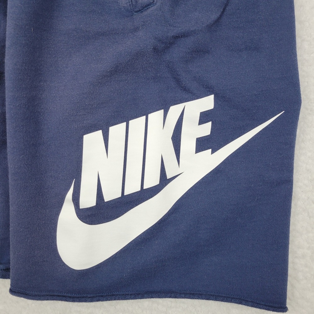 Nike Sportswear French Terry Sweat Shorts Blue Mens Small S AT5267-410 **READ